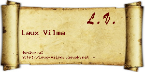 Laux Vilma névjegykártya